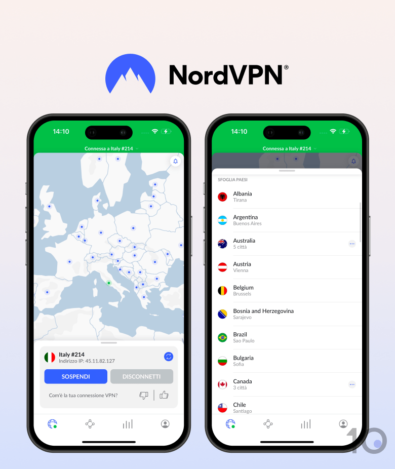 Applicazione NordVPN