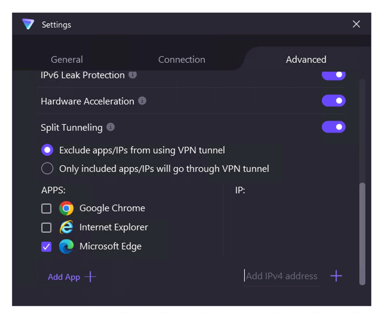 Proton VPN delad tunnelfunktion